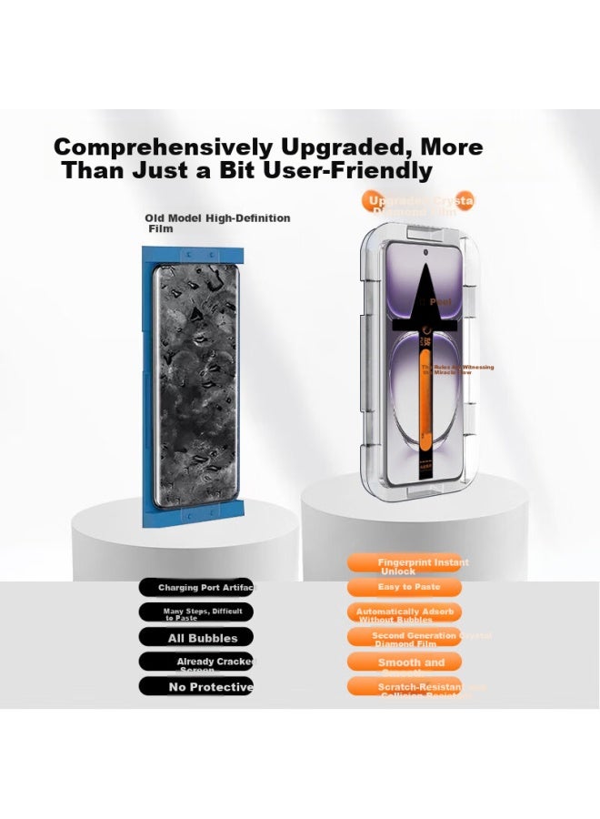 Smorss Tempered Glass Screen Protector For Oppo Reno12, Oppo Reno12 Pro Phone Film, Curved Full-screen Coverage, Hd Clear, Shatterproof, Anti-fingerprint Protective Film - Image 2
