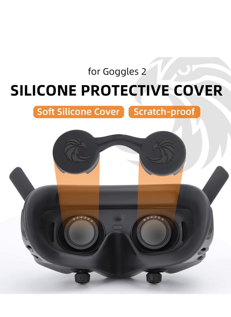 Y&D - Protective Cover for DJI Avata Goggles 2 Lens Protector Accessories Eye Mask Silicone Case V2 FPV Drone Accessories Flight Glasses - Image 1