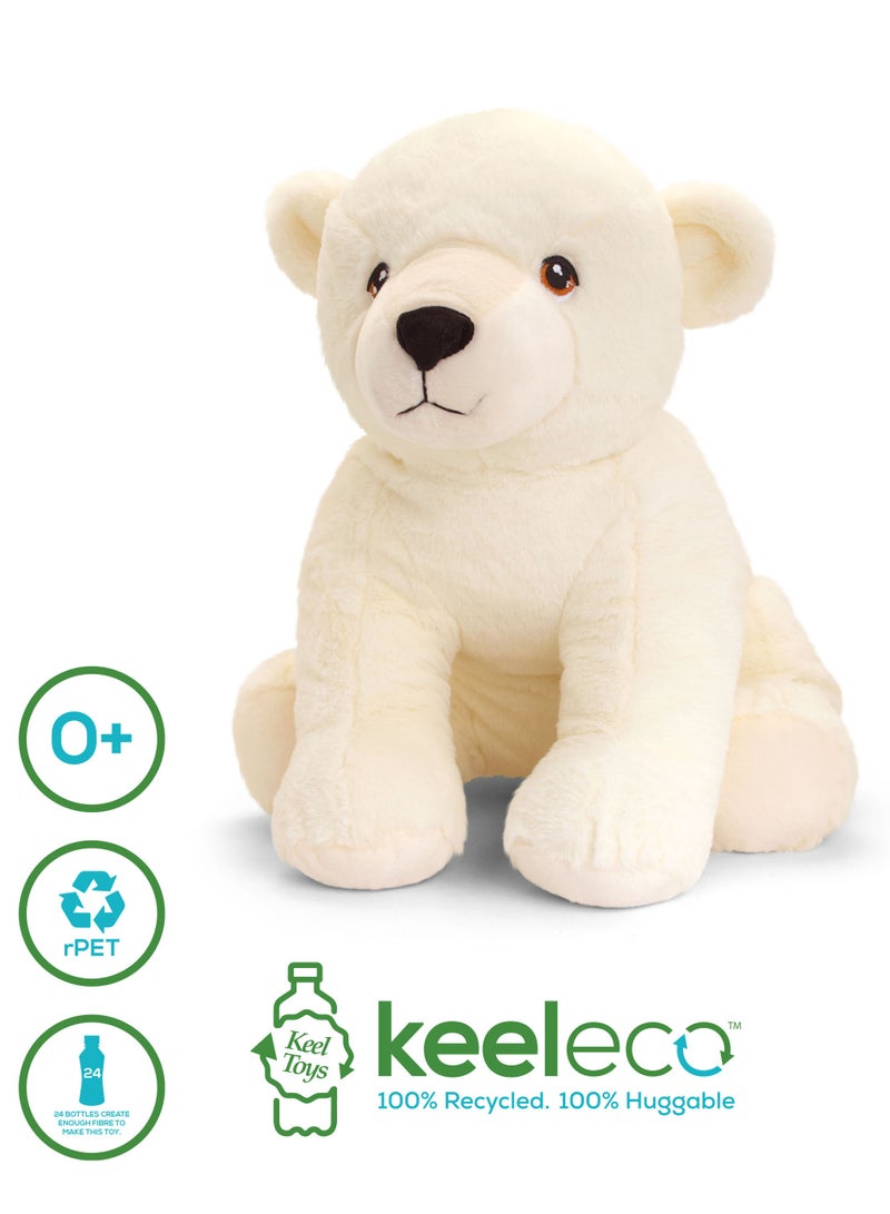 Keel Toys Keeleco Polar Bear 45cm | Soft Toy | Plush Toy | Gift for Kids and Adults - Image 2
