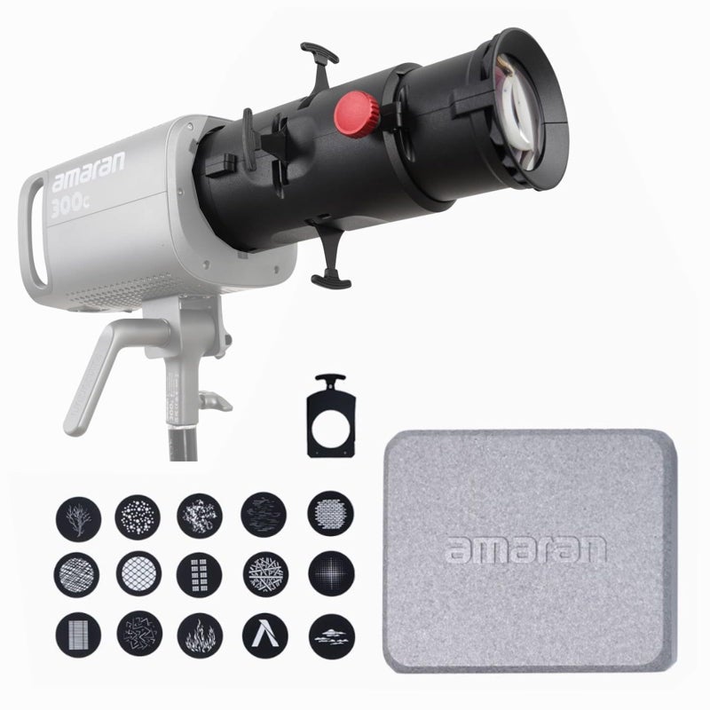 Aputure Amaran Spotlight SE 19º Lens Kit Projection Lens Modifier for Amaran 300C 150C Amaran 200X S 60X S Aputure 300X and Other Power not Exceeding 300W Bowens Mount Lights - Image 1