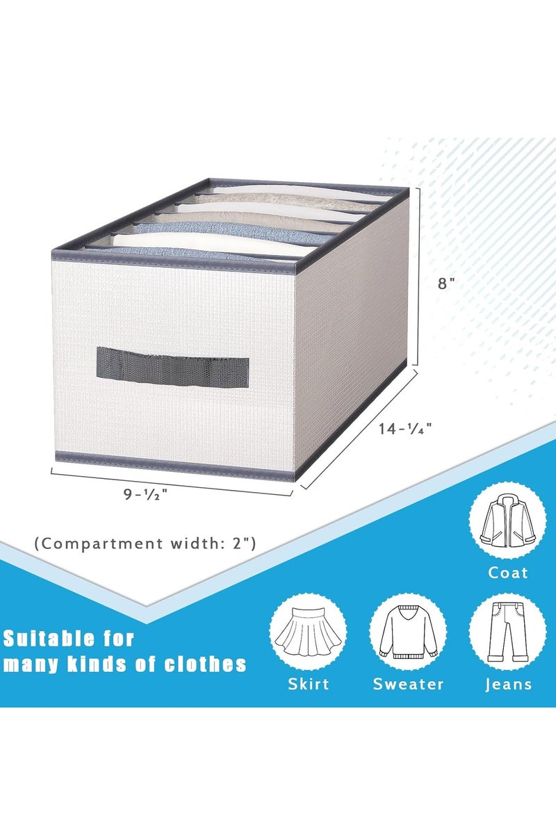 Arabest 3 Pack Wardrobe Clothes Organizer, 8 Grids Waterproof Mesh Closet Organizer for Jeans, Foldable Washable Closet Storage Box for Clothes Wardrobe Home Bedroom Office  - Image 4