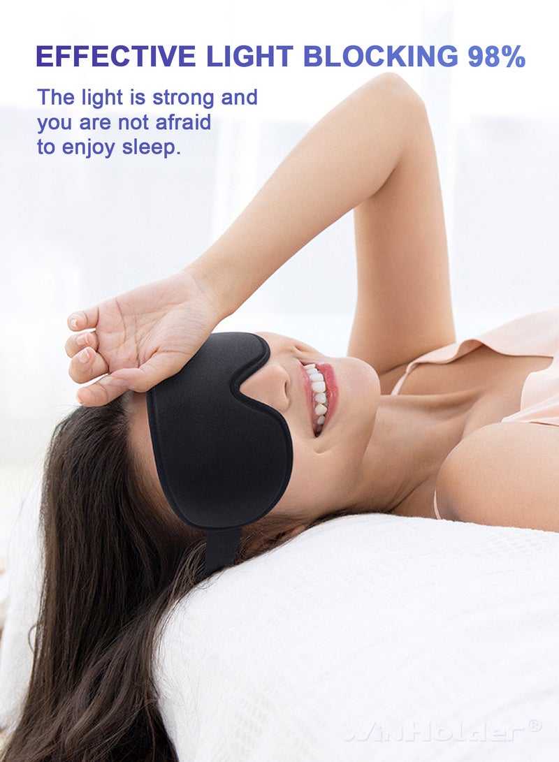 WinHolder WinHolder 3D Sleep Eye Mask,  Adjustable Strap Sleep Cover for Soft and Darkening, The Perfect Sleep Anytime, Anywhere  - Image 1