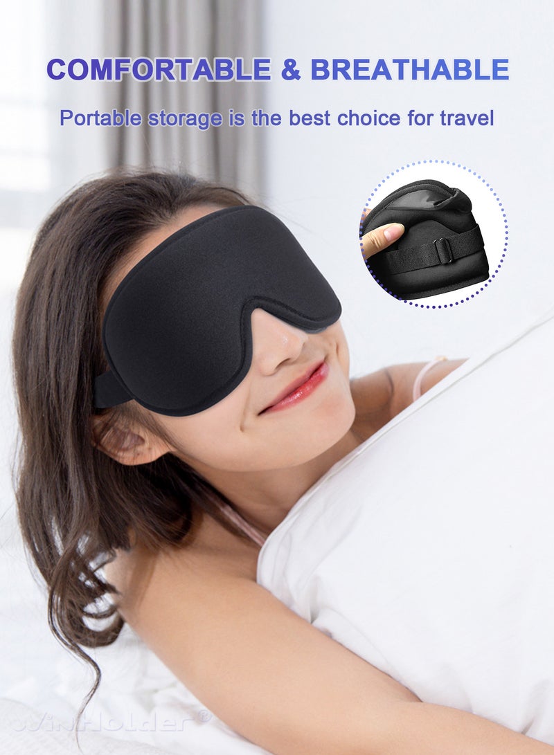 WinHolder WinHolder 3D Sleep Eye Mask,  Adjustable Strap Sleep Cover for Soft and Darkening, The Perfect Sleep Anytime, Anywhere  - Image 4