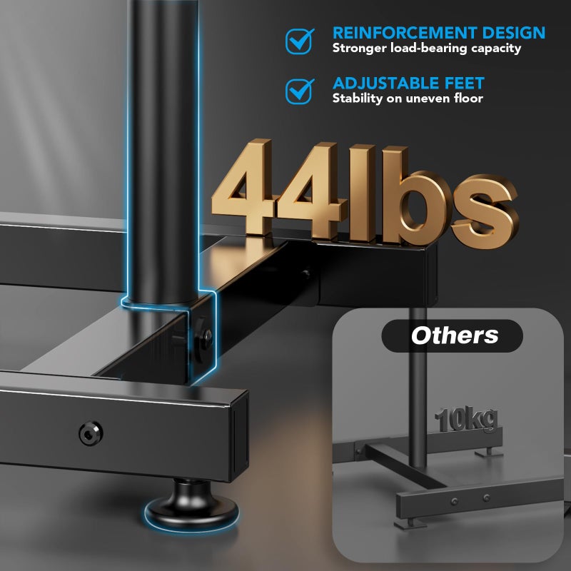 AX WABER TV Floor Stand for 13-50 inch Screens Holds up to 77lbs, Tilting and Height Adjustable Monitor Floor Stand Mount,Tall Standing TV Stand for Bedroom, Dorm Room, Office, Max VESA 200x200mm - Image 5
