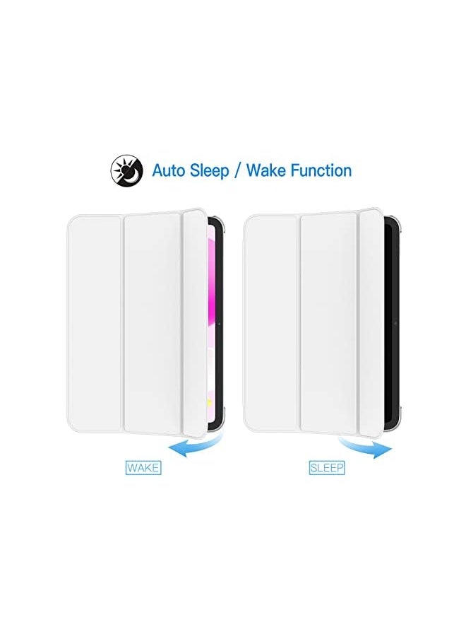 Jetech - Case for iPad 10 (10.9-Inch, 2022 Model, 10th Generation), Slim Stand Hard Back Shell Cover with Auto Wake/Sleep (White) - Image 1