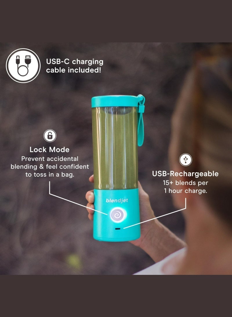بليندجيت خلاط BlendJet المحمول سعة 16 أونصة، قابل لإعادة الشحن عبر منفذ USB-C، صانع عصائر شخصي | كسارة ثلج لاسلكية ومعالج طعام | خلاط صغير ذاتي التنظيف للمشروبات المخفوقة والعصائر ومشروبات البروتين والسفر - Image 5