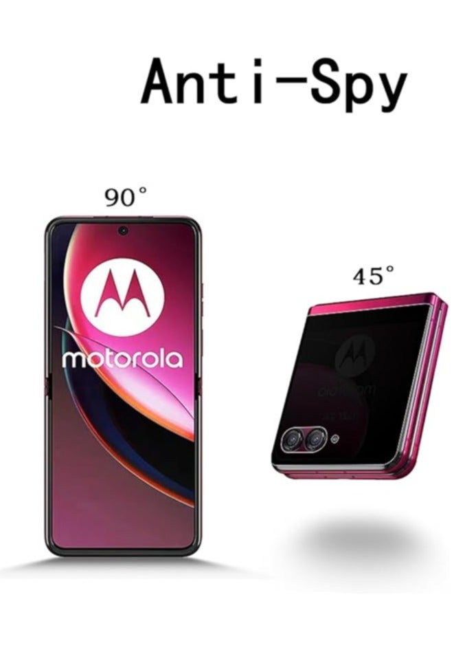 For Motorola Razr 50 5G Privacy Full Coverage Hydrogel Soft Film Anti-Spy Screen Protector Privacy Protector - Image 2