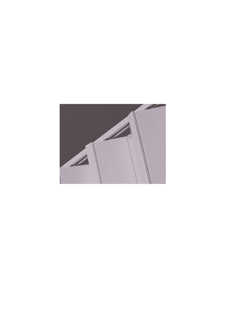 ROBUSTLINE Robustline Folding Sliding Doors 210cm Height x 100cm Width, Made in Taiwan (WHITE)  - Image 3