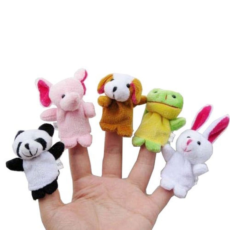 Super Z Outlet Velvet Cute Animal Style Finger Puppets for Children, Shows, Playtime, Schools - 10 Animals Set - Image 3
