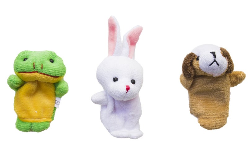 Super Z Outlet Velvet Cute Animal Style Finger Puppets for Children, Shows, Playtime, Schools - 10 Animals Set - Image 5