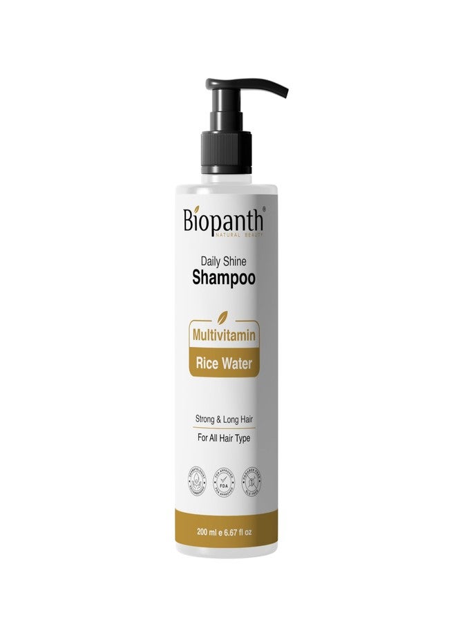 Biopanth Multiviamin & Rice Water Shampoo | Paraben & Toxin Free | pH Balanced | For Stronger & Healthier Hair | For Men & Women | 200 ML