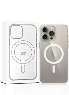 Magnetic Magnetic mobile phone case (iPhone 15 Pro Max), compatible with MagSafe, thin transparent mobile phone cover, shockproof, made of thermoplastic polyurethane  - Image 1