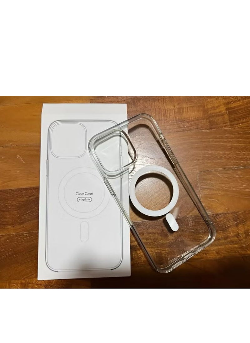 Magnetic - Magnetic mobile phone case (iPhone 15 Pro Max), compatible with MagSafe, thin transparent mobile phone cover, shockproof, made of thermoplastic polyurethane - Image 1