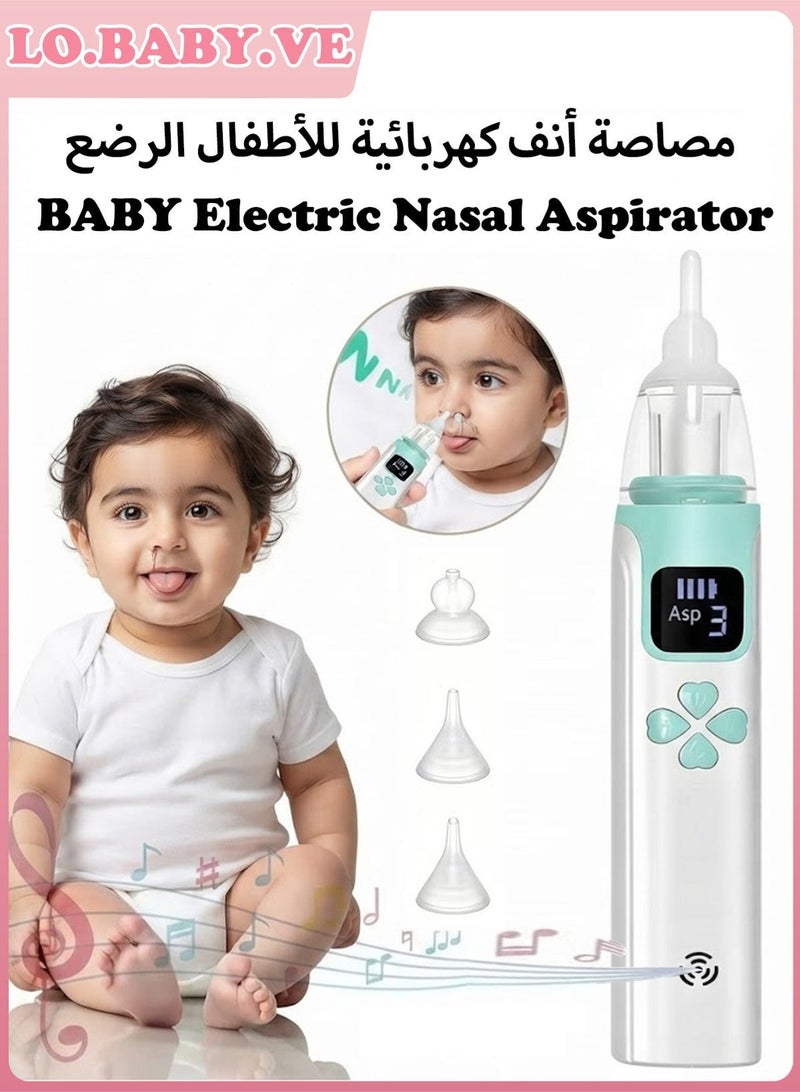 LO.BABY.VE Baby Electric Nasal Aspirator，Music Soothing Function Rechargeable Portable Nose Cleaner - Image 1