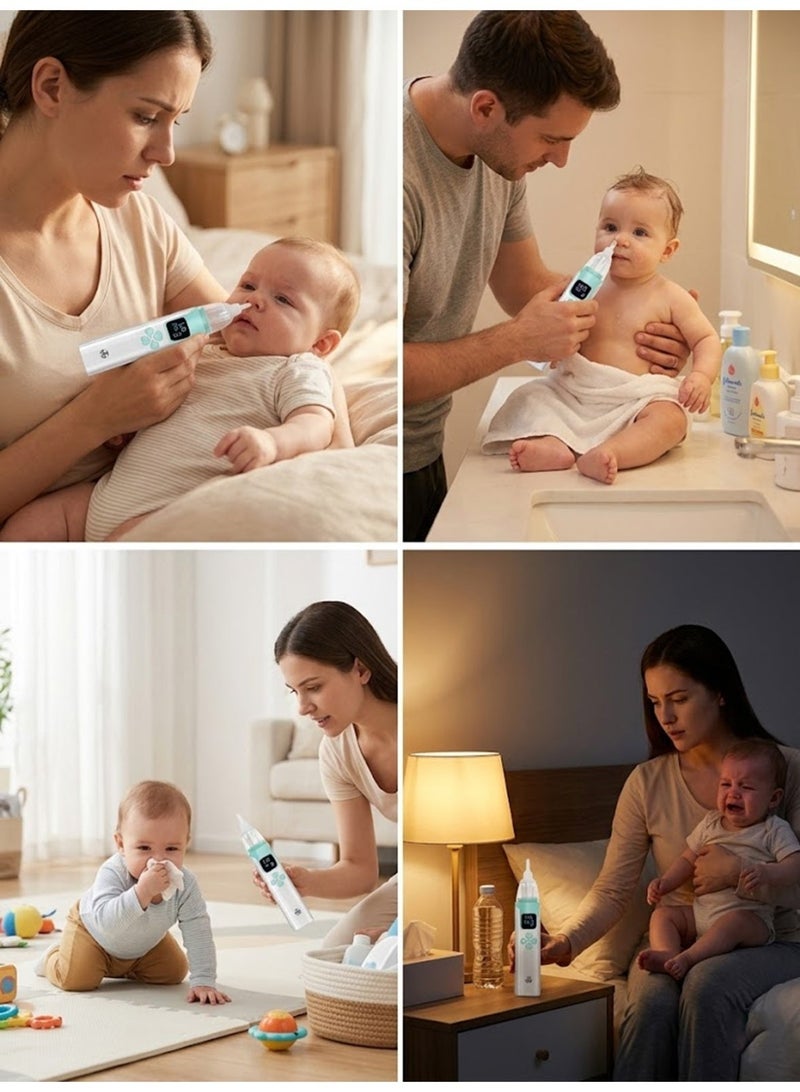LO.BABY.VE Baby Electric Nasal Aspirator，Music Soothing Function Rechargeable Portable Nose Cleaner - Image 4