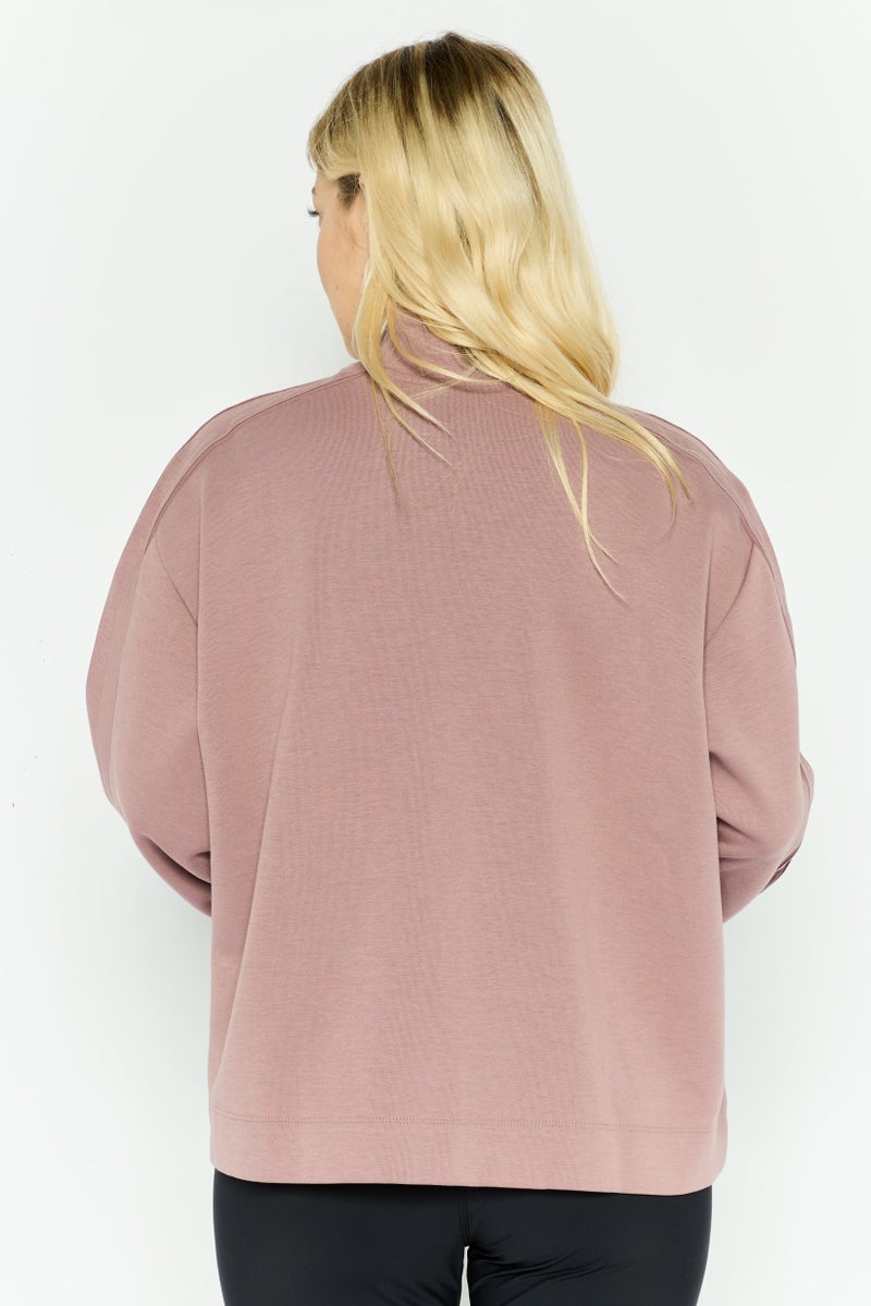 adidas Originals Women Sport Fit Long Sleeve Training Sweatshirt, Mauve  - Image 2