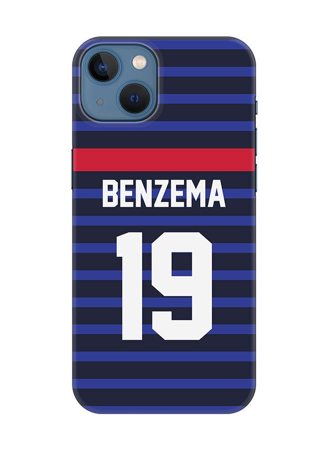 Stylizedd Slim Cover for Apple iPhone 14 Plus Case Snap Classic Series Mobile Cover Hard PC Shield Matte Finish Print -France-Player-Benzema  - Image 1