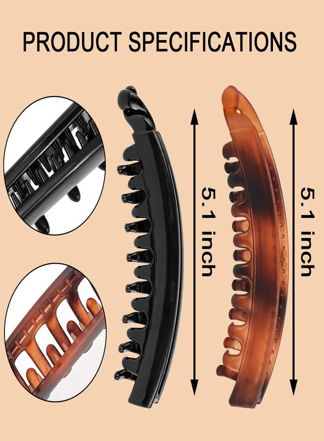 Hapdoo 6PCS Banana Clip, Hapdoo Banana Hair Clips for Women Thick Thin hair, Large Strong Hold Ponytail Bun Holder, Hair Jaw Clips Barrettes Styling Accessories - Image 2