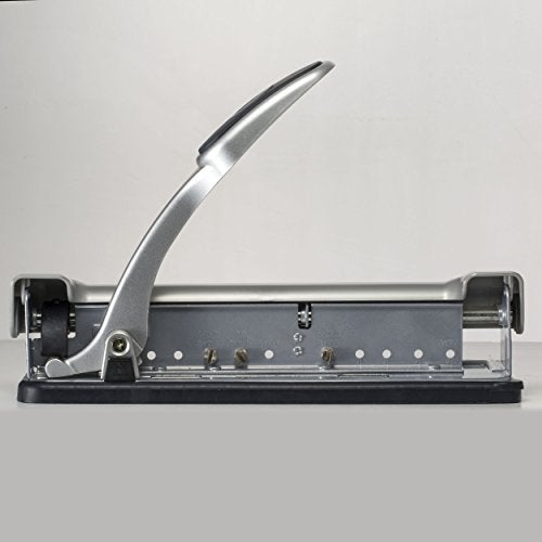 Officemate EZ Lever Adjustable Three Hole Punch, Silver, 25-Sheet Capacity (90052), Model: OIC90052 - Image 5