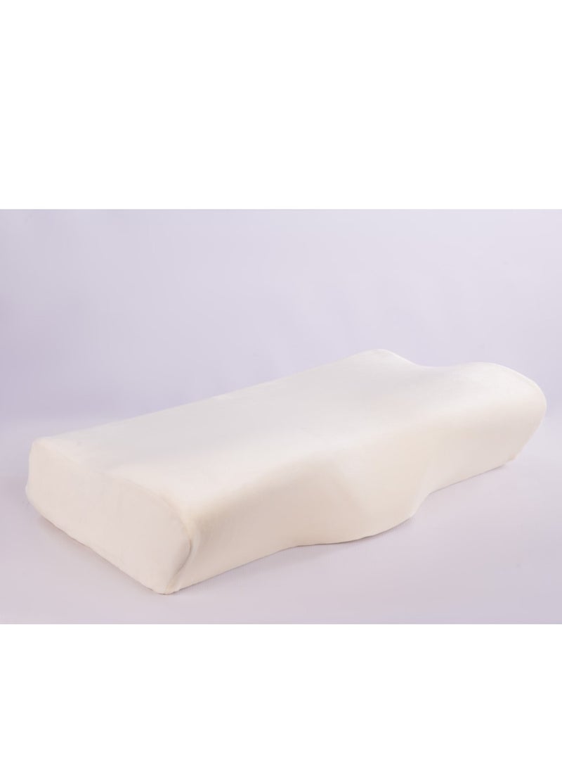 HT - Medical bed pillow from German memory, neck pillow for orthopedic support and better sleep at home and in the bedroom, white - Image 1
