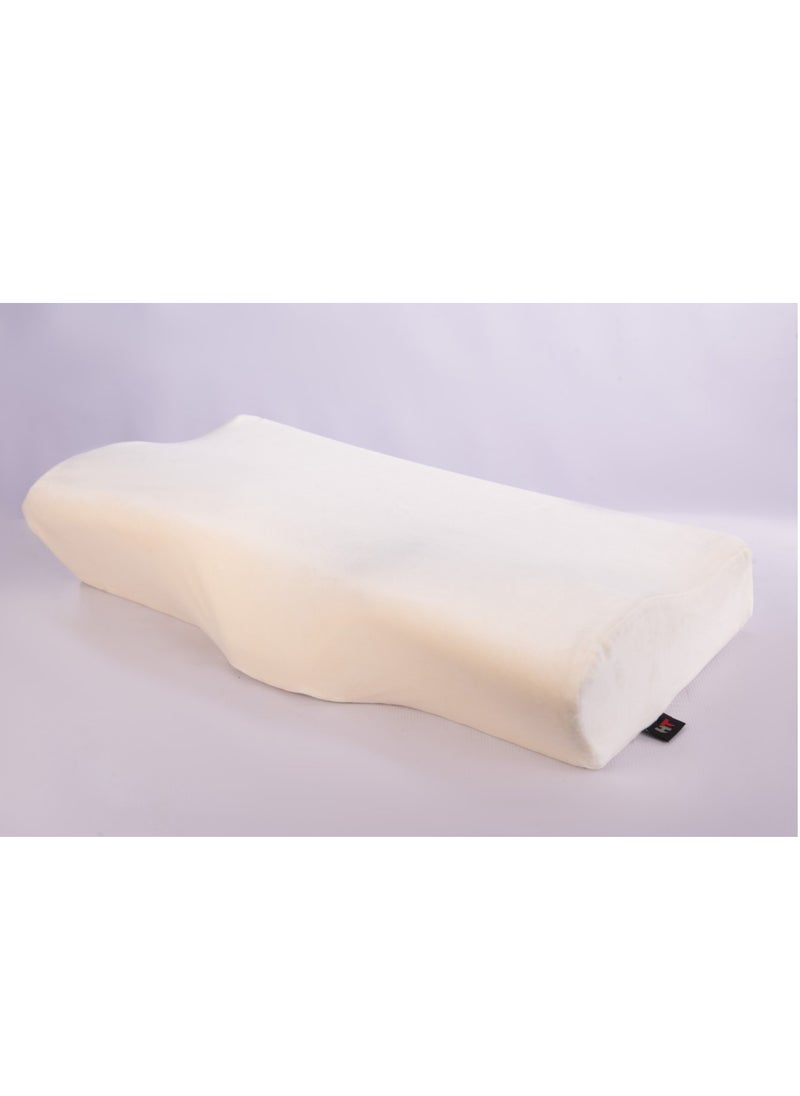 HT - Medical bed pillow from German memory, neck pillow for orthopedic support and better sleep at home and in the bedroom, white - Image 1