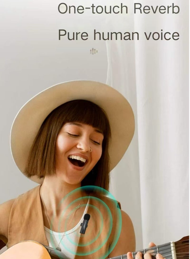 Beauenty Professional Wireless Lavalier Lapel Microphone for iPhone, iPad - Cordless Omnidirectional Condenser Recording Mic for Interview Video Podcast Vlog YouTube, Bluetooth, Black - Image 5