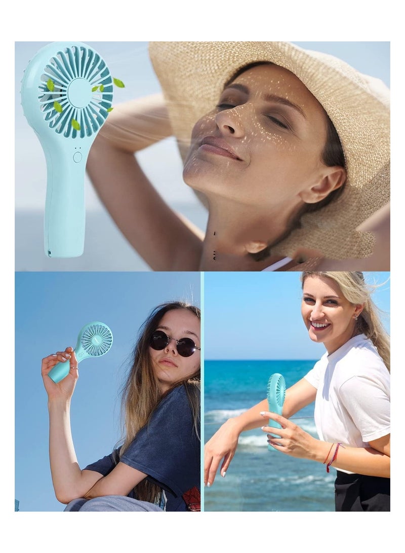 SYOSI Mini Handheld Fan, 5000mAh Rechargeable Battery Portable Fan, 7-15H Personal Pocket Fan, 2 Speed Small USB Electric Fan for Stylish Women Men Indoor Outdoor Travel Camping Shopping Sport - Image 3