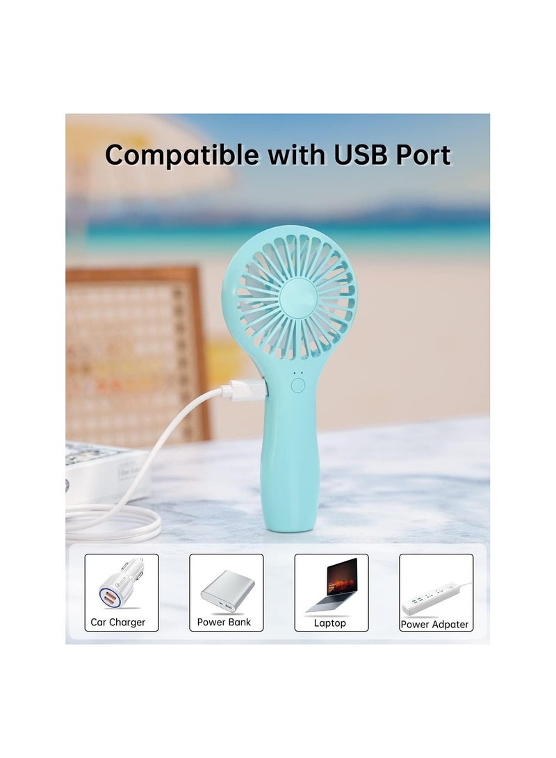 SYOSI Mini Handheld Fan, 5000mAh Rechargeable Battery Portable Fan, 7-15H Personal Pocket Fan, 2 Speed Small USB Electric Fan for Stylish Women Men Indoor Outdoor Travel Camping Shopping Sport - Image 2