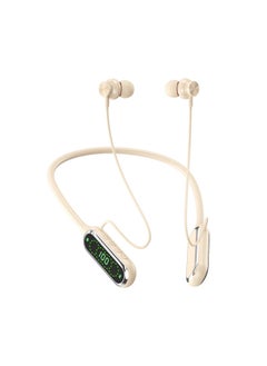 Bluetooth Headset For Apple Huawei Xiaomi Sports Noise Reduction Private Model Neck Hanging Super Long Standby-Color:088 In-ear Skin Color + Bare Metal