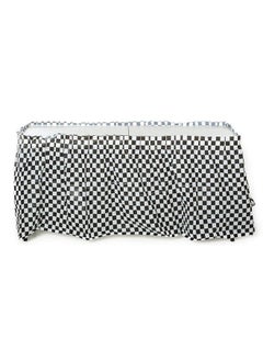 Oojami 4 Pack Black & White Checkered Table Skirt/Checkered Racing Table Skirt  - Image 1