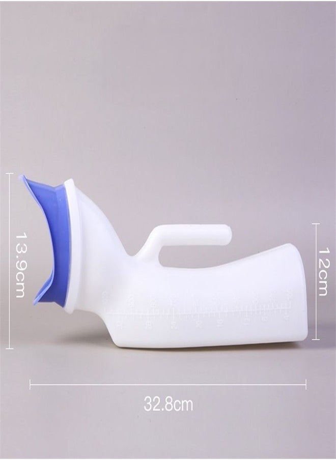 Generic - Bedridden Care Portable 1000 ML Potty Pee Bottle Male Female Mobile Toilet Potty Pee Urine Bottle Reusable Emergency Urinal Women Urinal Portable Pee Cup Unisex Urinal Toilet Urinal Collector - Image 1