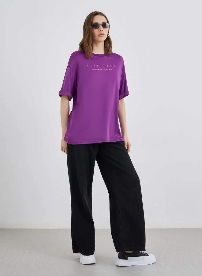 Take Two Slogan Print Regular Fit T-Shirt