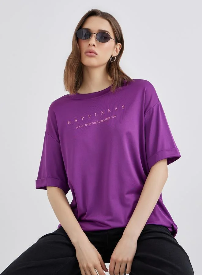 Take Two Slogan Print Regular Fit T-Shirt