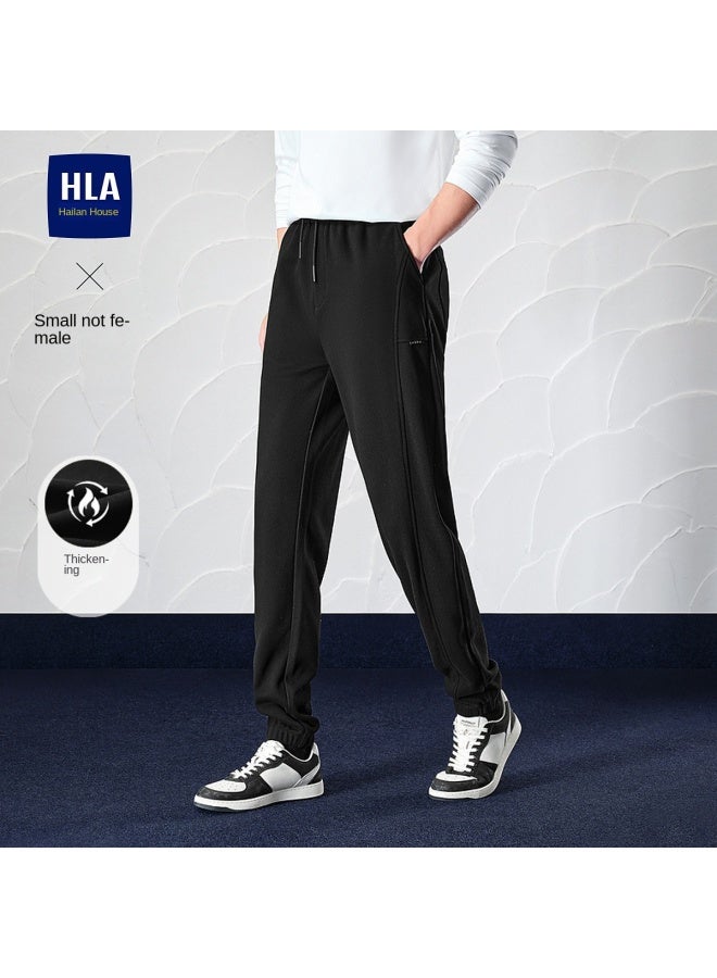 HLA Fashion Slim Fit】winter "mountains Need Not Be High" Series Smooth, Thickened, Warm Men's Casual Pants - Image 2