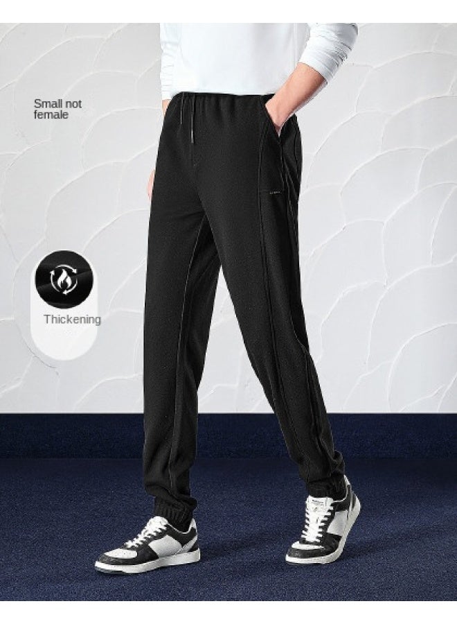 HLA Fashion Slim Fit】winter "mountains Need Not Be High" Series Smooth, Thickened, Warm Men's Casual Pants - Image 1