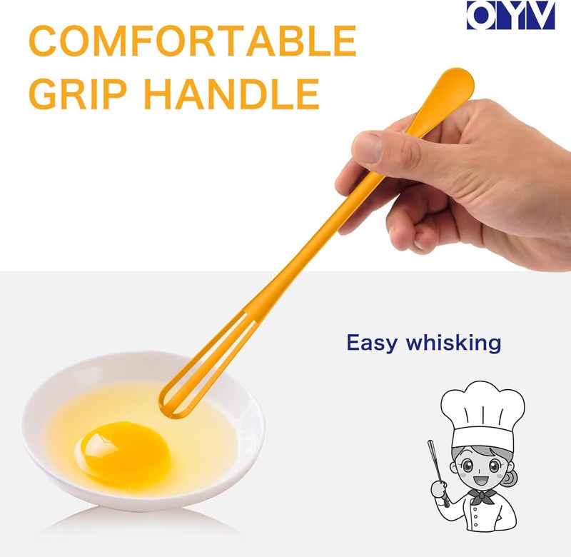 OYV multifunctional mini whisk,mini spoon,small whisks for cooking,tiny whisk 2 pieces,mini small wisk,for Blending,Whisking,Beating Ingredients, Mixing Sauces - Image 5