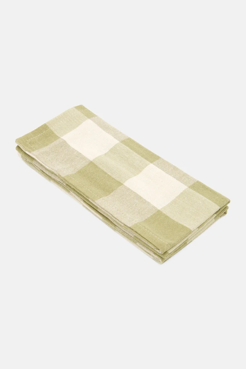 Muy Mucho 2 Pieces Stain Proof Place Mat, Olive Combo
