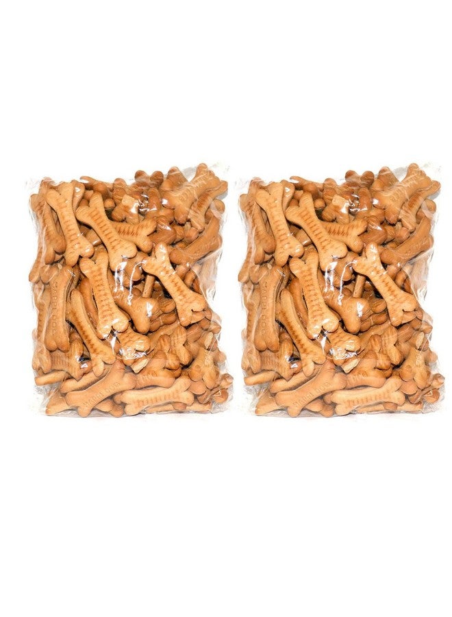 بت مجموعة من 2 بسكويت دجاج حقيقي طازج مخبوز للكلاب، بسكويت كوكيز للجراء والكلاب - عرض المجموعة 2 كجم (1 كجم + 1 كجم) - Image 1