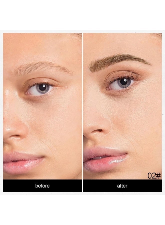 Anglicolor Women's Makeup Eyebrow Pencil Set, Women's Micro-Sculpting Watery Eyebrow Pencil, Square Angled Eyebrow Pencil, Waterproof and Smudge-proof, Natural and Realistic Eyebrow Shape, Defines Each Hair (#02 Mocha) - Image 2