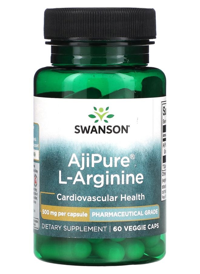 AjiPure L-Arginine 500 mg 60 Veggie Caps