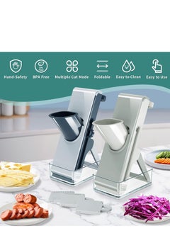 تراسل قطاعة طعام مندولين من تراسل، قطاعة بطاطس، قطاعة مندولين امنة 4 في 1 للمطبخ، قطاعة طعام للمطبخ - قطاعة مندولين امنة للخضروات، قطاعة مندوليب، اعداد وجبات سريعة  - Image 3