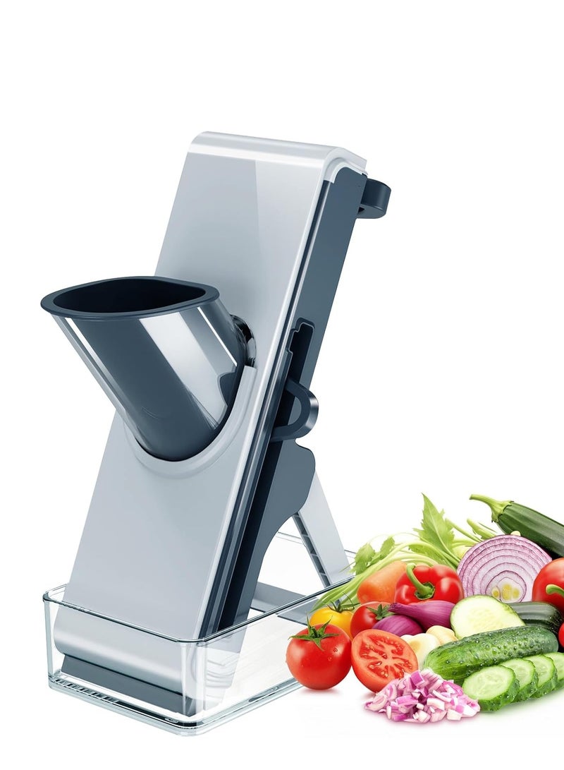 تراسل قطاعة طعام مندولين من تراسل، قطاعة بطاطس، قطاعة مندولين امنة 4 في 1 للمطبخ، قطاعة طعام للمطبخ - قطاعة مندولين امنة للخضروات، قطاعة مندوليب، اعداد وجبات سريعة - Image 1