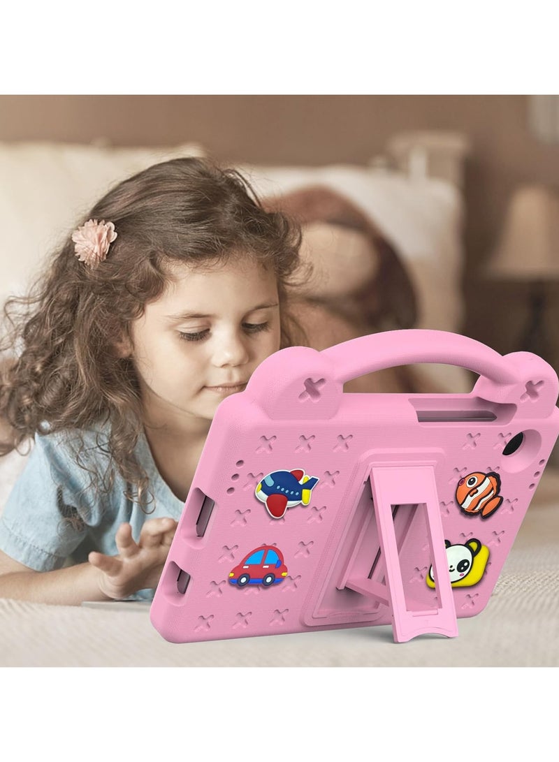 Compatible with Samsung Galaxy Tab A9 (2023), Shockproof Protective Case with Shoulder Strap Handle Holder, Lightweight EVA Kid-friendly, Drop Resistant (Pink) - Image 5