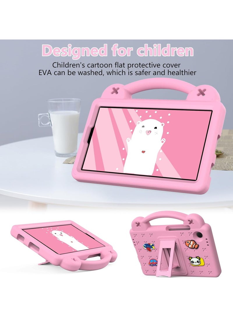 Compatible with Samsung Galaxy Tab A9 (2023), Shockproof Protective Case with Shoulder Strap Handle Holder, Lightweight EVA Kid-friendly, Drop Resistant (Pink) - Image 3