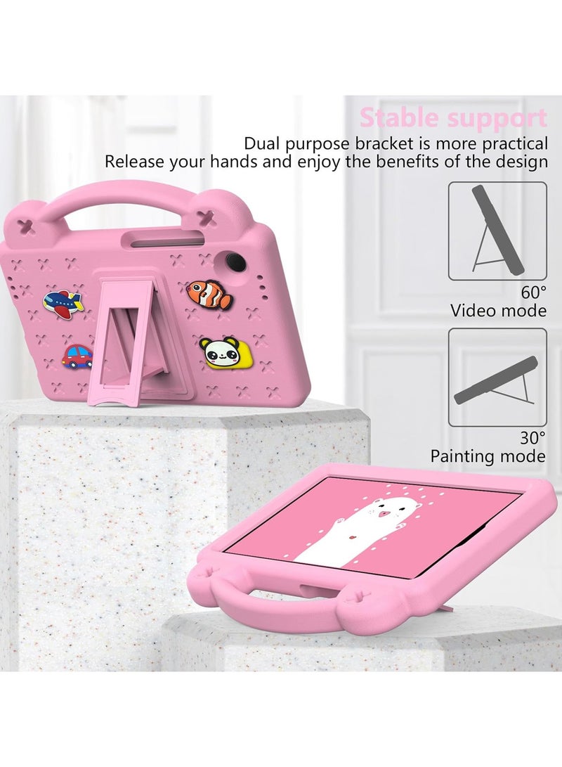 Compatible with Samsung Galaxy Tab A9 (2023), Shockproof Protective Case with Shoulder Strap Handle Holder, Lightweight EVA Kid-friendly, Drop Resistant (Pink) - Image 4