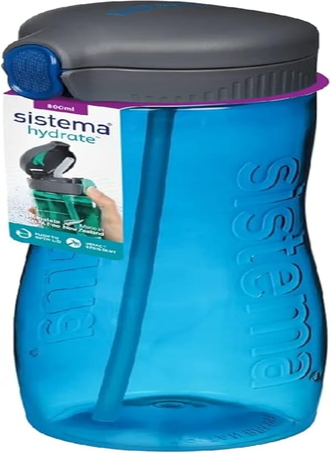 Sistema 800ml Tritan Quick Flip Bottle Blue