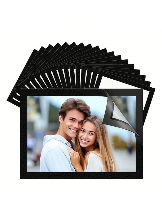 إطارات عرض صور مغناطيسية سوداء 3 قطع مقاس A5 لوحة PVC ذاتية اللصق للمنزل والمكتب - Image 2