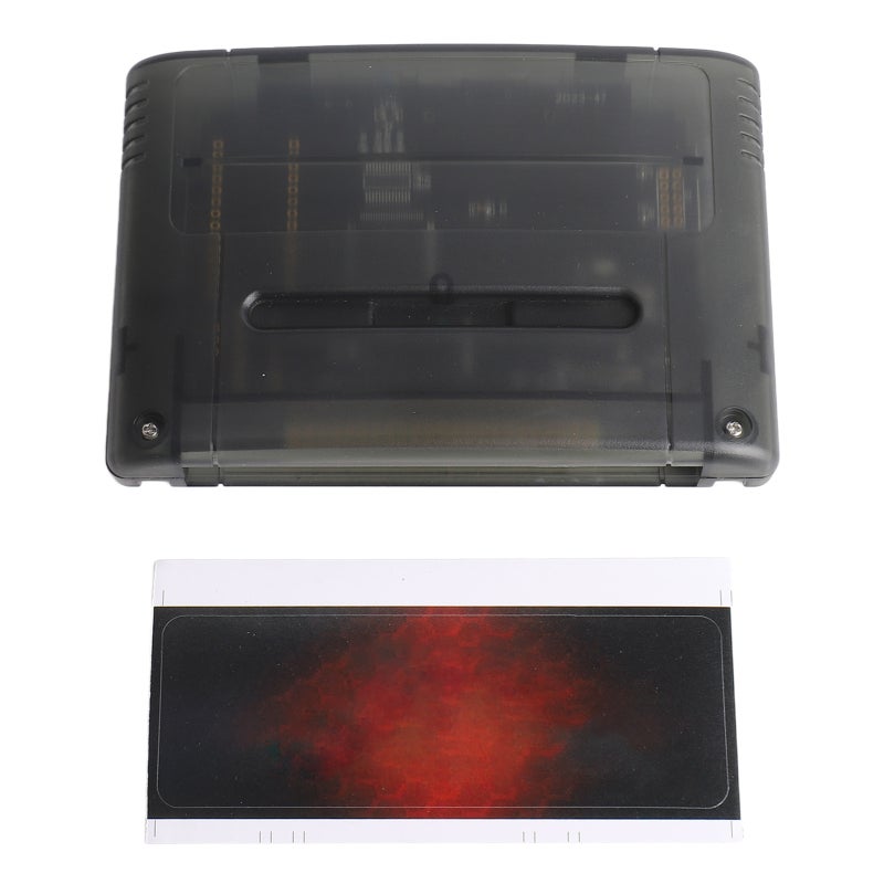 SNES Game Cartridge Transparent Black Professional Design Video Games Cartridge Card - FAT32 Compatibility Region Free Support for Japanese and European Consoles - Image 1