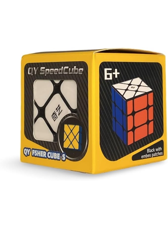 كيو واي مكعب السرعة QY SpeedCube فيشر كيوب S أسود كور مكعب ألغاز - Image 1