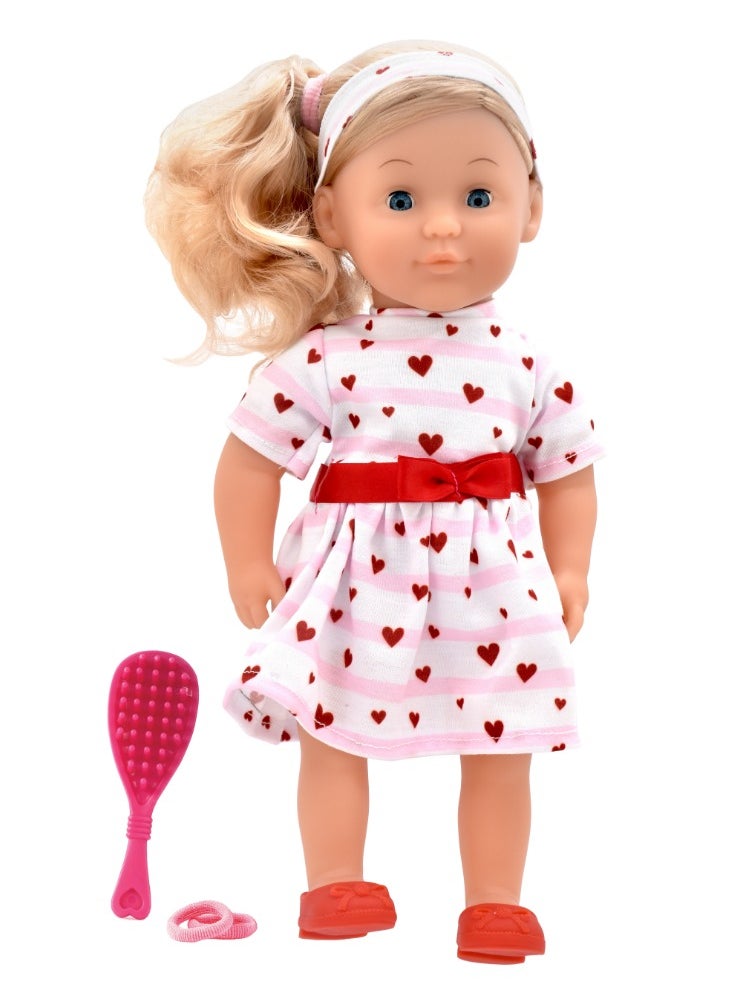 dolls world Dolls World from Peterkin | Charlotte Doll | 36cm (14") soft bodied doll with golden hair, deluxe outfit, shoes and hair accessories | & Accessories | Ages 18m+  - Image 2